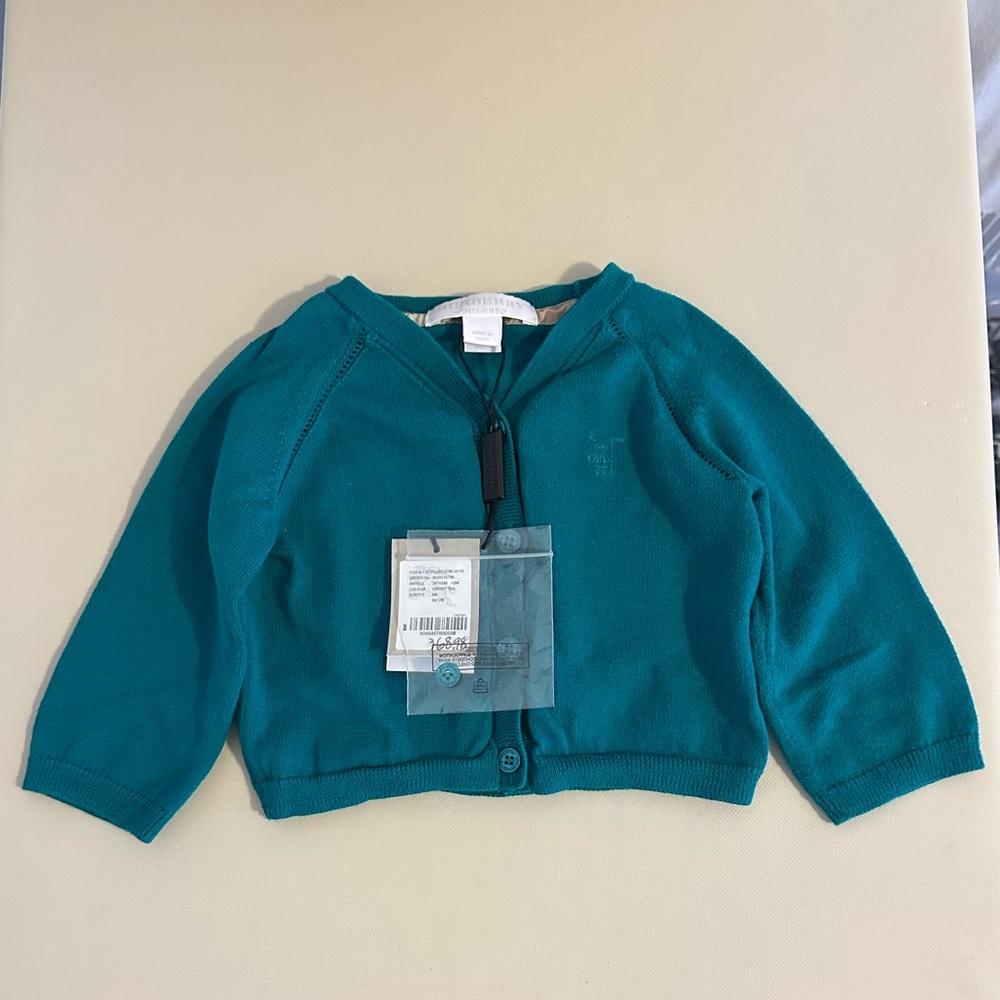 Burberry Teal Kids Sweater